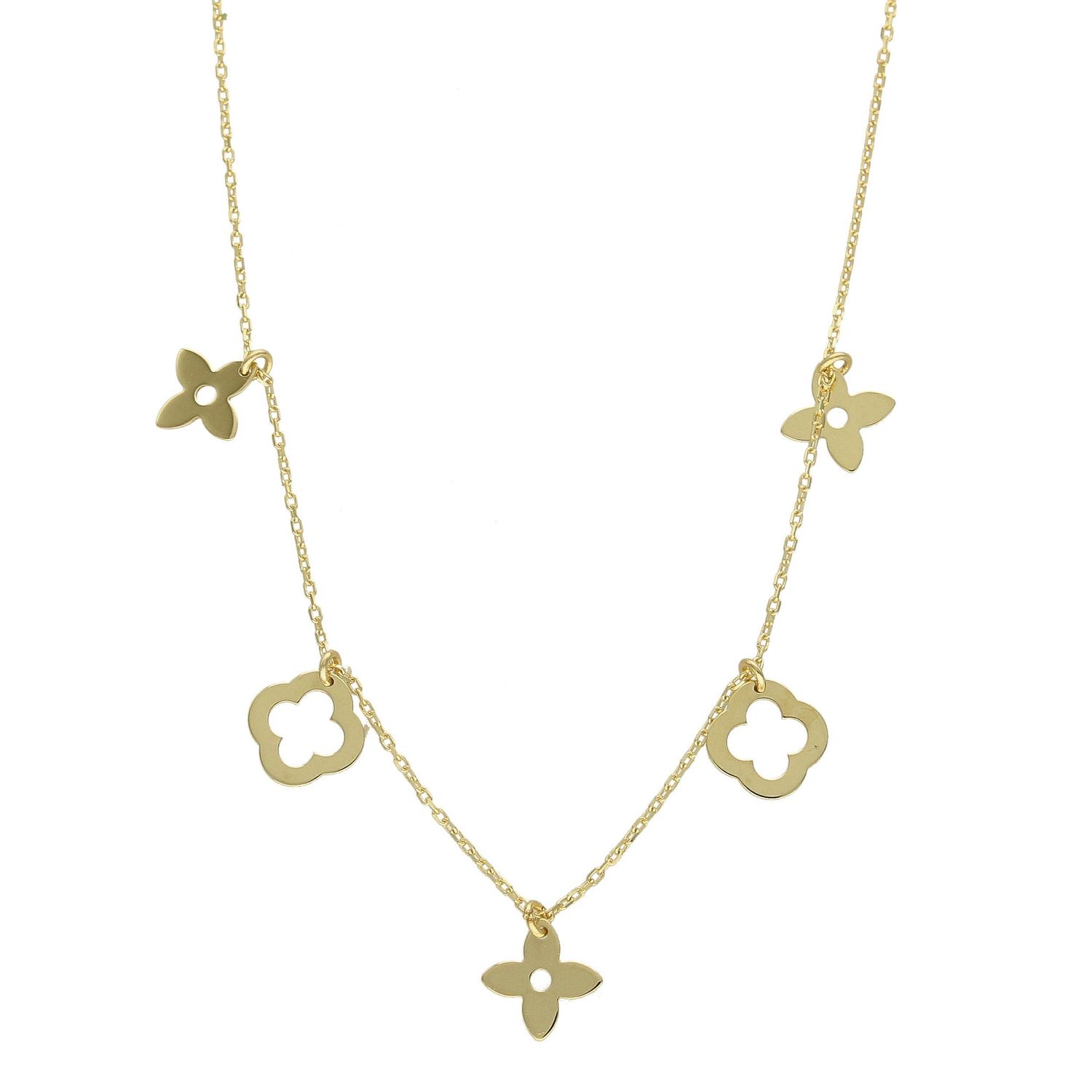 Złoty naszyjnik celebrytka z małymi zawieszkami NA 2517.jpg